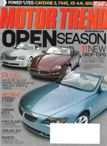 MOTOR TREND 2004 JUNE - CONVERTIBLES, CAYENNE